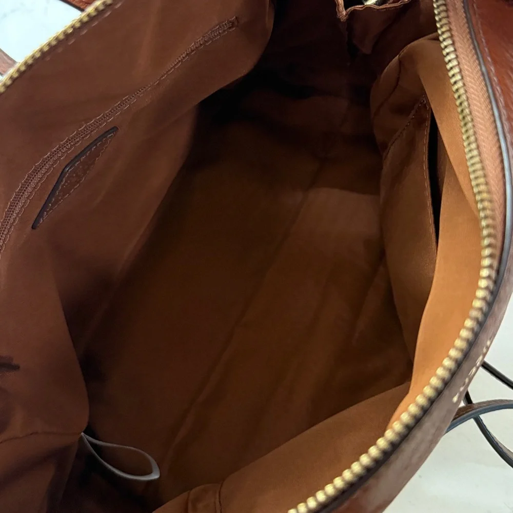 Fossil Chestnut Leather Satchel - Picture 7 of 8